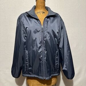 L.L. Bean Fleece Lined Nylon Warmup Jacket Men's Large
